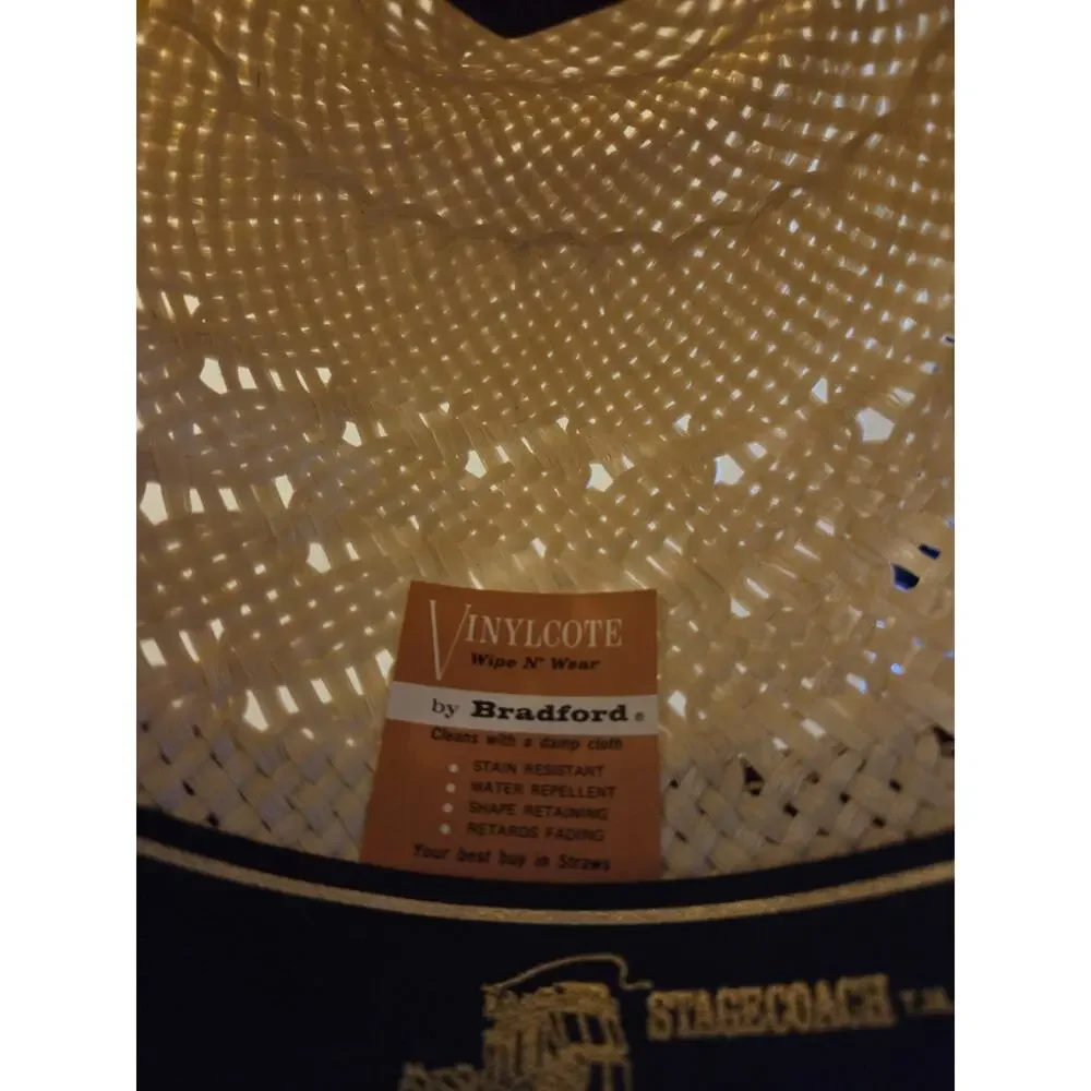 Bradford Stage Coach Cowboy Straw Hat 7 1/4 Made USA